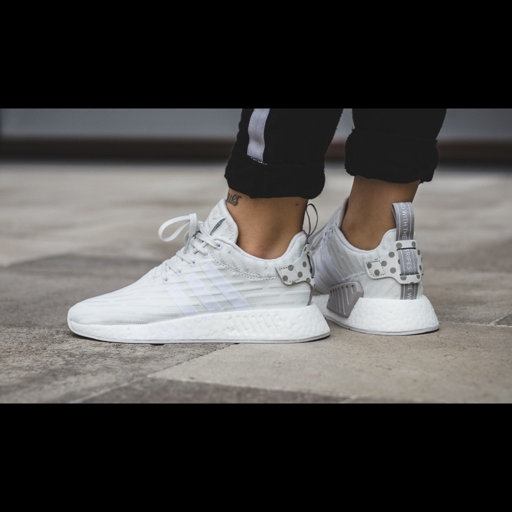 Adidas NMD R2 Primeknit Triple White